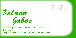 kalman gabos business card